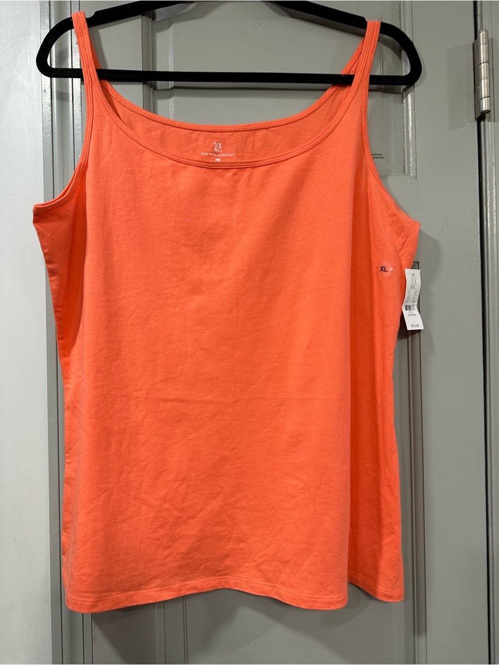 New York & Company Coral Scoop Neck Tank Top